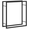 vidaXL Polttopuuteline mattamusta 80x28x86 cm ter&auml;s