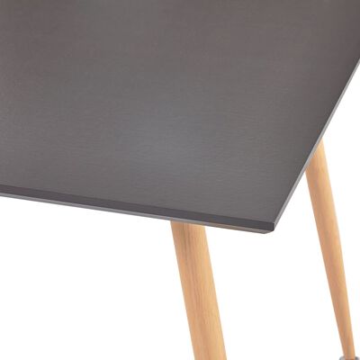 vidaXL Ruokapöytä harmaa ja tammi 80,5x80,5x73 cm MDF