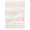vidaXL Viltti puuvilla raidoilla 160x210 cm vanha pinkki