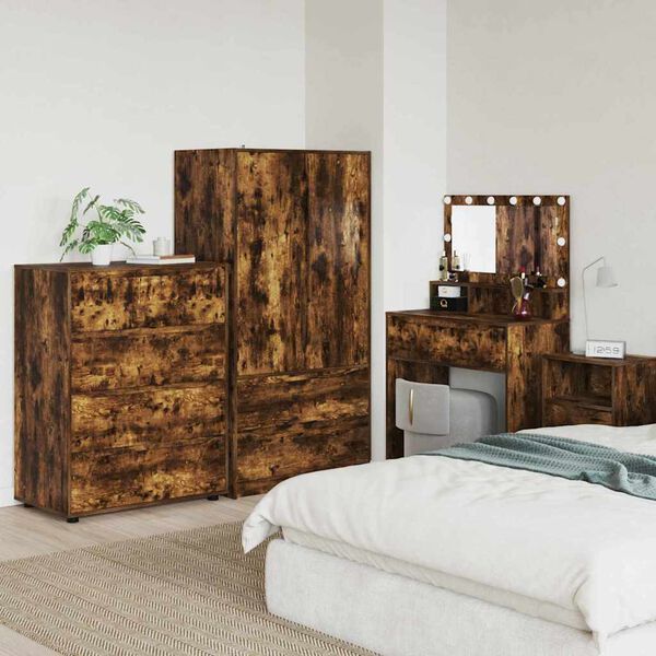 vidaXL S&auml;ilytyskaapit 2 pcs Savup&auml;hkin&auml; 80 x 48 x 105 cm Tekninen puu