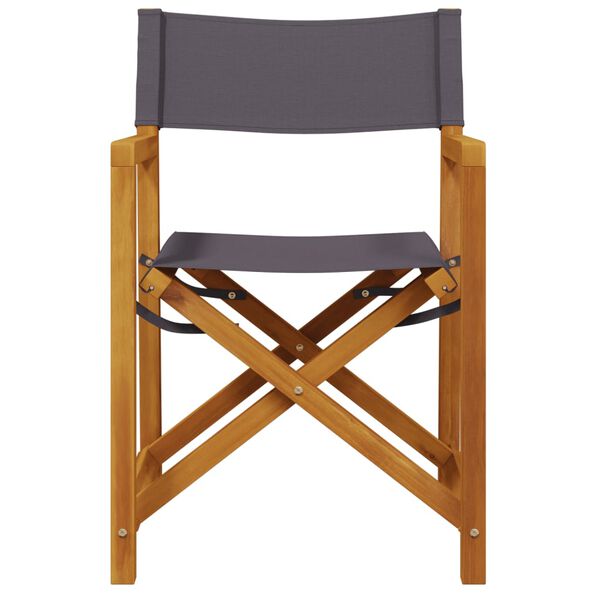 vidaXL Kokoontaitettavat puutarhatuolit 4 kpl tummanharmaa kangas