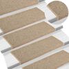 vidaXL Porrasmatot 15 kpl 65x21x4 cm tummanbeige suorakaiteen muotoinen reuna