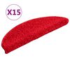 vidaXL Porrasmatot 15 kpl 56x17x3 cm Punainen Puolipy&ouml;re&auml;