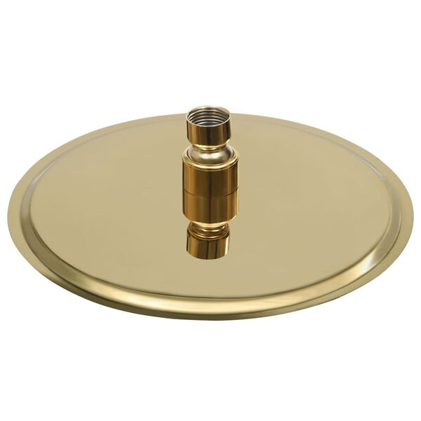 vidaXL Sade suihkup&auml;&auml; ruostumaton ter&auml;s 20 cm py&ouml;re&auml; kulta