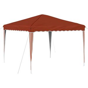 vidaXL Pop-up Juhlateltta 288 x 288 x 245 cm Terrakotta Oxford-kangas