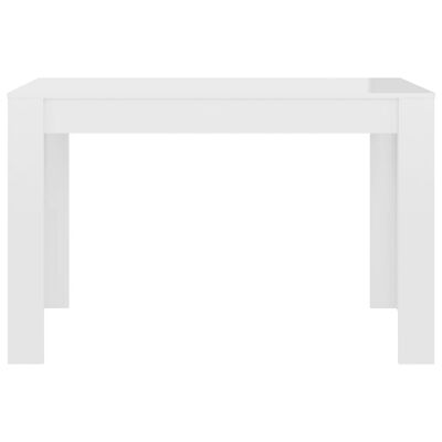 vidaXL Ruokapöytä korkeakiilto valkoinen 120x60x76 cm tekninen puu