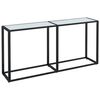 vidaXL Konsolip&ouml;yt&auml; valkoinen marmori 160x35x75,5 cm karkaistu lasi