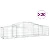 vidaXL Kaarevat kivikorit 20 kpl 200x50x40/60 cm galvanoitu rauta