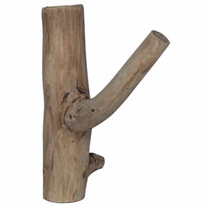 vidaXL Koukku Ruskea 4 x 4 x 14 cm Kierr&auml;tetty massiivinen puu