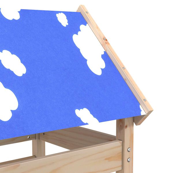 vidaXL Leikkitorni Ruskea 85 x 52,5 x 239 cm Massiivinen m&auml;nty