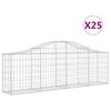 vidaXL Kaarevat kivikorit 25 kpl 200x30x60/80 cm galvanoitu rauta