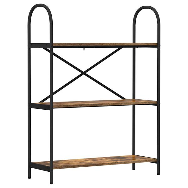 vidaXL Kirjahylly Savup&auml;hkin&auml; 80 x 30 x 109 cm Tekninen puu