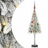 vidaXL Joulukuusi 150 LED-valoilla Valkoinen 120 cm PE ja Ter&auml;s