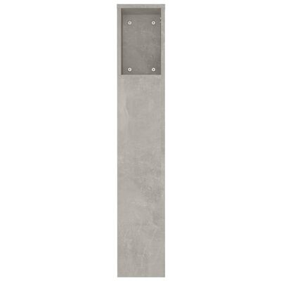 vidaXL Sängynpääty säilytystilalla betoninharmaa 180x18,5x104,5 cm