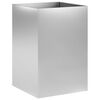vidaXL Puutarha ruukku Hopea 50 x 50 x 75 cm Galvanoitu ter&auml;s