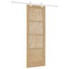 vidaXL Liukuovi Luonnollinen ja valkoinen 73,5 x 211 cm T&auml;ysi m&auml;nty