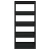 vidaXL Kirjahylly/tilanjakaja musta 60x30x135 cm tekninen puu