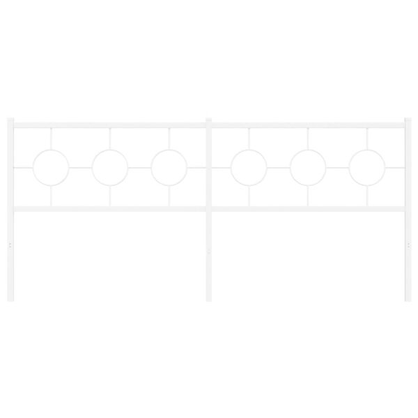 vidaXL Metallinen vaihtop&auml;&auml;ty valkoinen 193 cm