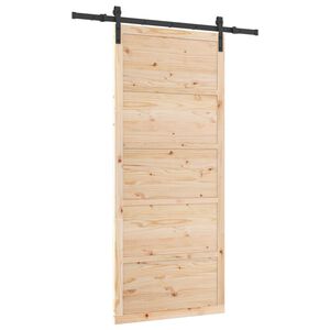 vidaXL Liukuovi Luonnollinen 80 x 208 cm T&auml;ysi m&auml;nty