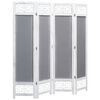 vidaXL 4-paneelinen tilanjakaja harmaa 140x165 cm kangas
