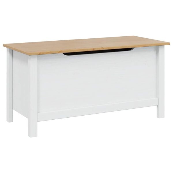 vidaXL S&auml;ilytyslaatikko Hill Valkoinen ja hunajapruskea