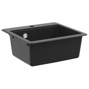 vidaXL Allas 80% kvartsia ja 20% hartsia 470 x 440 mm Musta