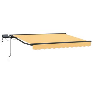 vidaXL Manuaalinen markiisin runko LED-valoilla Hiekka 3 x 2,5 m