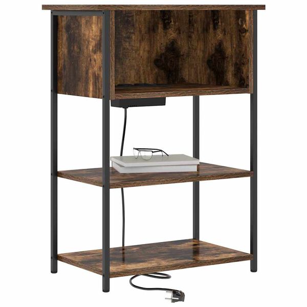 vidaXL Y&ouml;p&ouml;yt&auml;kaappi Savup&auml;hkin&auml; 55 x 31 x 76 cm Tekninen puu