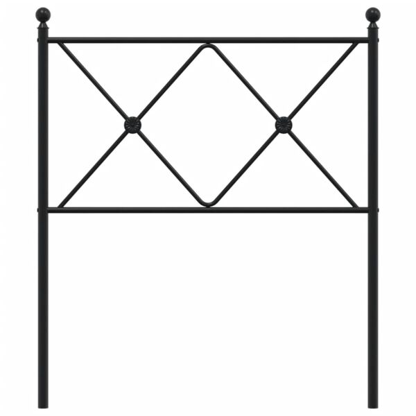 vidaXL Metallinen sängynpääty musta 80 cm