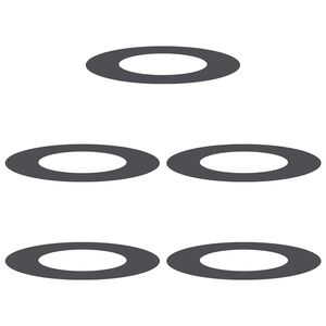 vidaXL sopiva Litteille puu renkaalle 5 pcs Musta &Oslash;40 / 70 cm Ter&auml;s