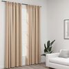 vidaXL Pellavamaiset pimennysverhot koukuilla 2 kpl beige 140x225 cm