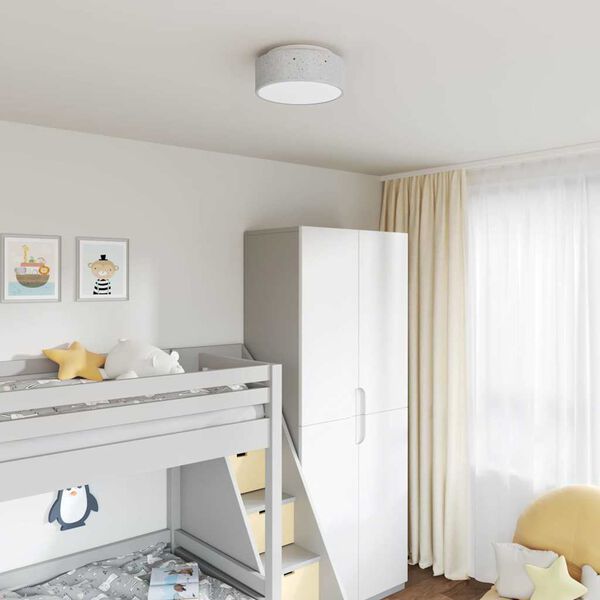 vidaXL Kattovalo valokeiloilla Harmaa 30 x 30 x 13,5 cm kangas