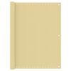 vidaXL Parvekkeen suoja beige 120x500 cm HDPE