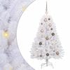 vidaXL Tekojoulukuusi Valkoinen 68 x 68 x 120 cm PVC ja metalli
