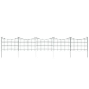 vidaXL Matalakaarinen puutarha-aitasarja 77,5x64 cm vihre&auml;