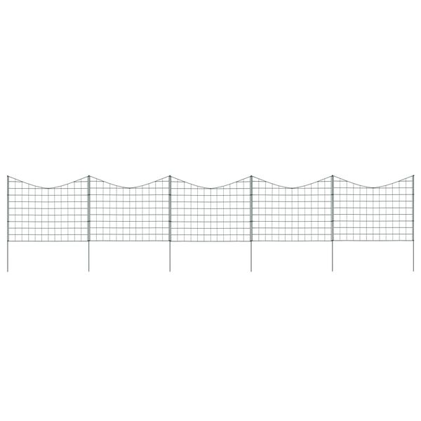 vidaXL Matalakaarinen puutarha-aitasarja 77,5x64 cm vihreä