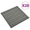 vidaXL Matto 20 pcs Raidallinen antrasiitti 50 x 50 cm