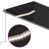 vidaXL Automaattimarkiisi verho/LED/tuulisensori 5x3 m antrasiitti