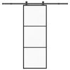 vidaXL Liukuovi asennustarvikkeilla 76x205 cm ESG lasi ja alumiini