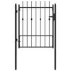 vidaXL Aitausportti ASTEN 100 x 125 cm Metalli Musta Lukittava