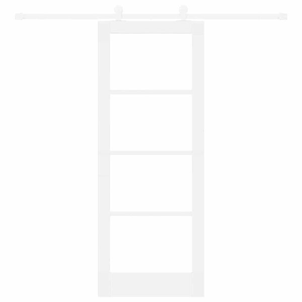 vidaXL Liukuovi ORKDAL Valkoinen 78 x 202 cm Täysi mänty ja lasi