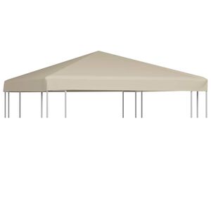 vidaXL Huvimajan katto 310 g / m&sup2; 3x3 m beige