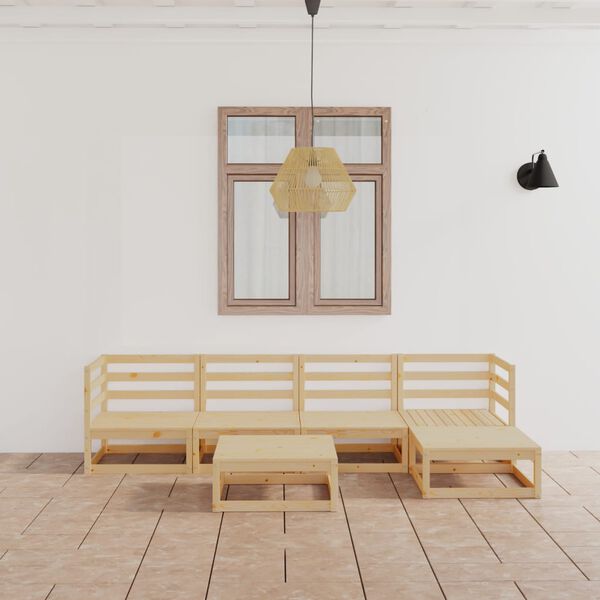 vidaXL 6-osainen Puutarhasohvasarja täysi mänty