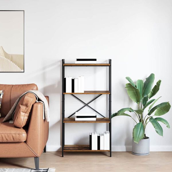 vidaXL Kirjahylly Vanha puu 40 x 30 x 85 cm Tekninen puu