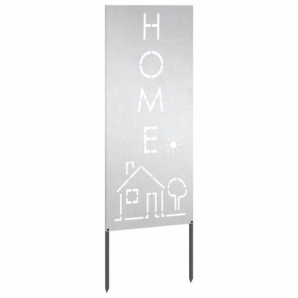 vidaXL Puutarhan yksityisyyden verho Viivakuvio Hopea 50 x 140 cm