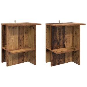 vidaXL Sohvap&ouml;yt&auml; 2 pcs Vanha puu 40 x 30 x 49 cm Tekninen puu