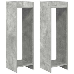 vidaXL Kasviteline Betoni Harmaa 30 x 30 x 100 cm K&auml;sitelty puu
