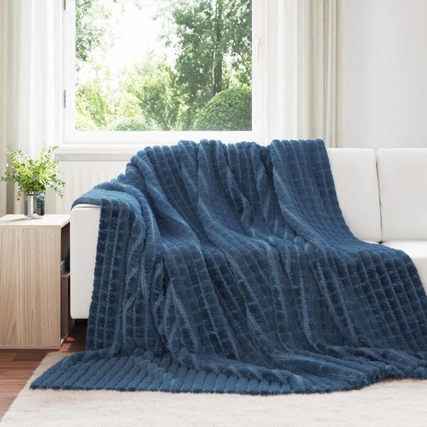vidaXL Heittop&auml;&auml;llys 6 pcs Laivastonsininen 240 x 220 cm Fleese