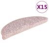 vidaXL Porrasmatot 15 kpl 56x17x3 cm Vaaleanpunainen puolipy&ouml;re&auml;