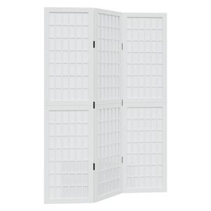 vidaXL 3-Paneelinen tilanjakaja valkoinen t&auml;ysi keisaripuu